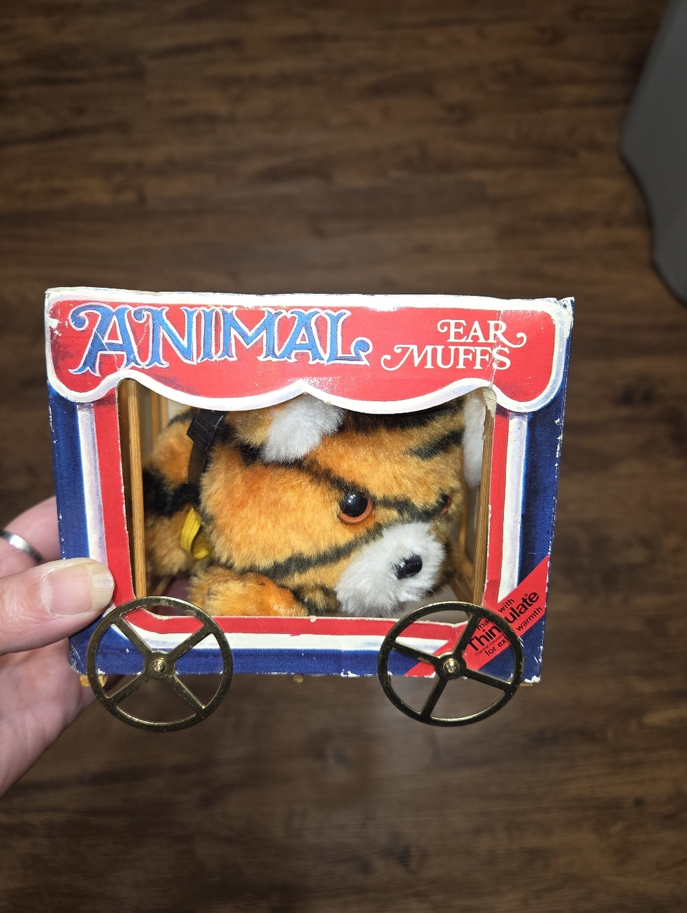 Vintage 1986 Tiger Earmuffs In Box